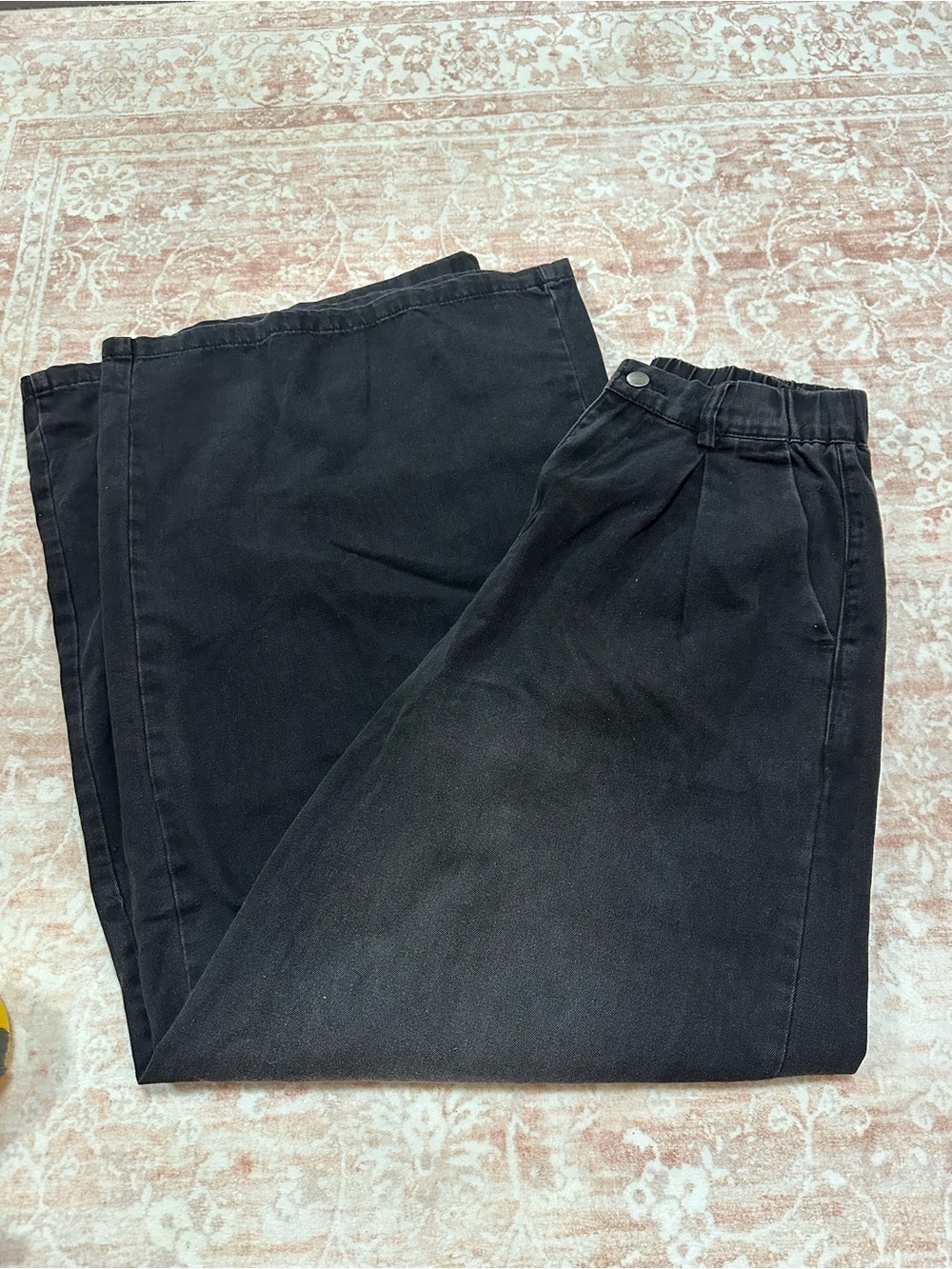 Oversized Wide Leg Black Jeans  - 33” Inseam High-Waist - Picture 5 of 15